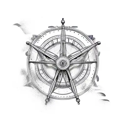 sailing ship tattoo design idea