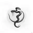 Snake on a pomegranate tree tattoo design idea