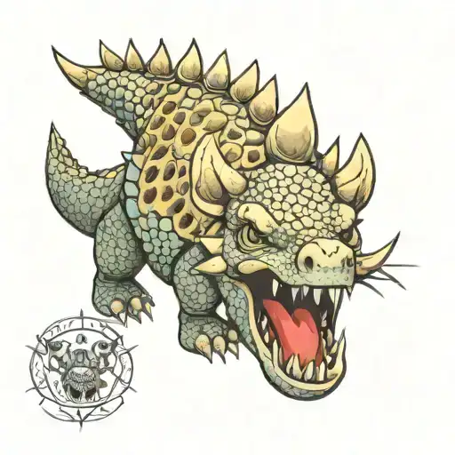 ankylosaurus tattoo design idea