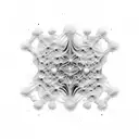 a fractal interconnecting between the universe and a cell tattoo design idea