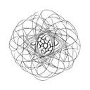 a fractal interconnecting between the universe and a cell tattoo design idea