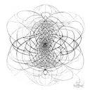 a fractal interconnecting between the universe and a cell tattoo design idea