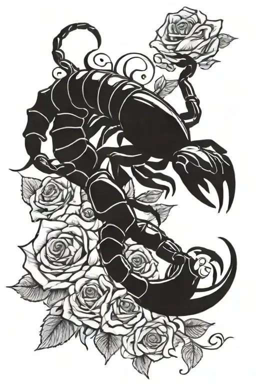 scorpion with rose and proverb 4:23 Above all tattoo design idea