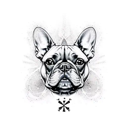 french bulldog tattoo design idea