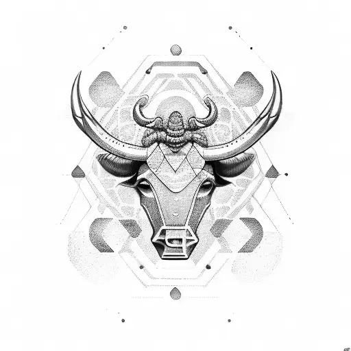taurus, binary code tattoo design idea
