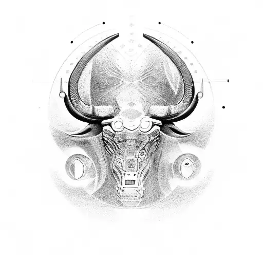 taurus, matrix, binary code tattoo design idea