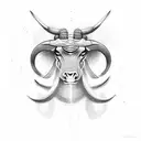 taurus, matrix, binary code tattoo design idea