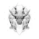 taurus, matrix, binary code tattoo design idea