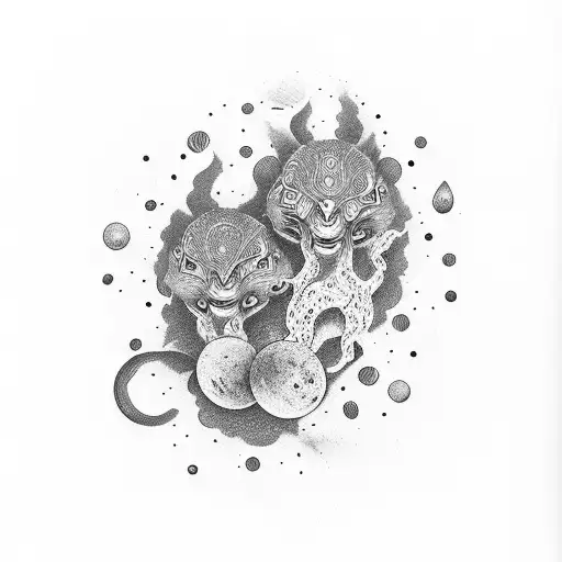 doble infinito y ramas tattoo design idea