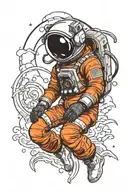 Astronaut tattoo design idea