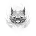 小龙 written horizontally  tattoo design idea