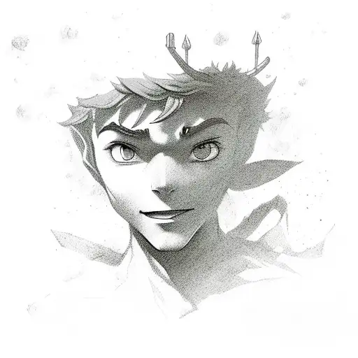 peter pan Shadow  tattoo design idea