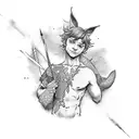 peter pan tattoo design idea