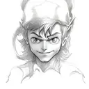 peter pan Shadow  tattoo design idea