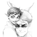 peter pan Shadow  tattoo design idea