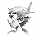 peter pan Shadow  tattoo design idea