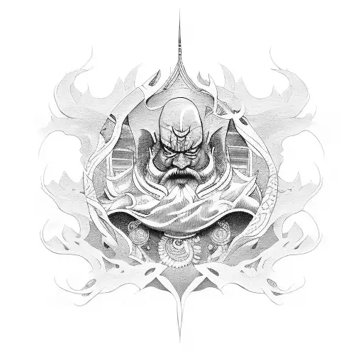 uncle Iroh with kaido tattoo design idea