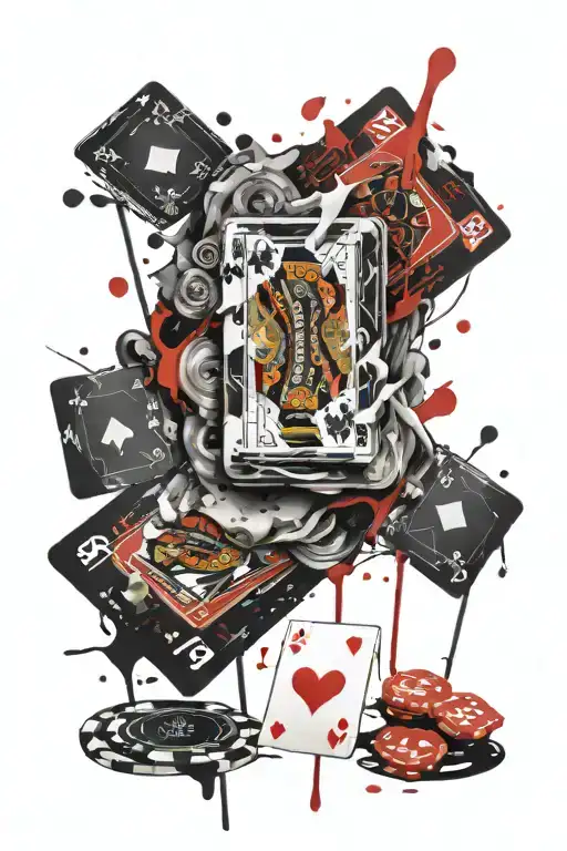 Gambling your life tattoo design idea