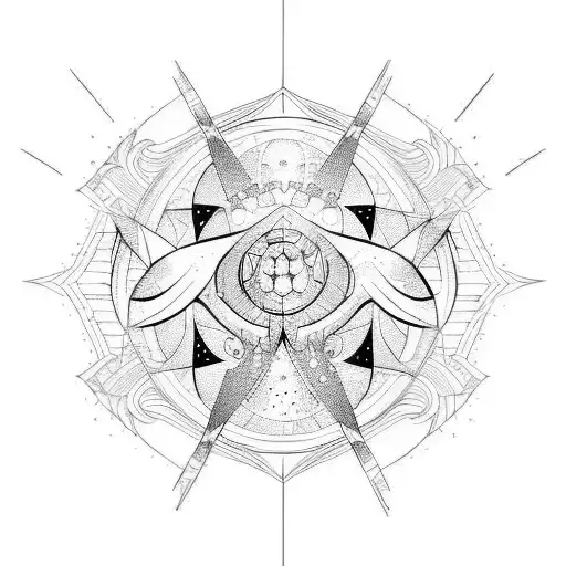 wave with Orion's Belt  tattoo design idea