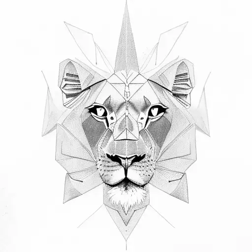 lion sphinx tattoo design idea