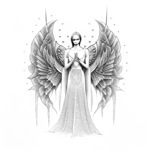 angel  tattoo design idea