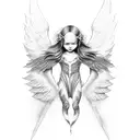 angel  tattoo design idea