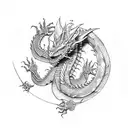 dragon lord of the rings tattoo design idea