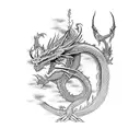 dragon lord of the rings tattoo design idea