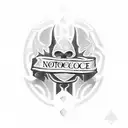 the inscription "no choice" with the idea of revealing this phrase in its meaning tattoo design idea
