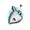 Crying Heart tattoo design idea
