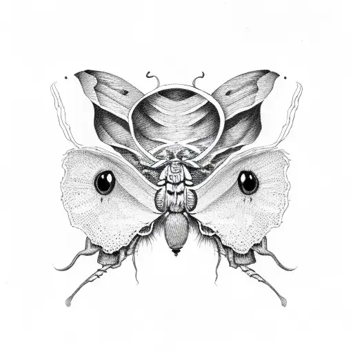 death head moth tattoo design idea