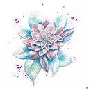Jasmine flowers watercolour  tattoo design idea