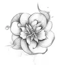 Jasmine flower sketch tattoo design idea