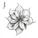 Jasmine flower sketch tattoo design idea