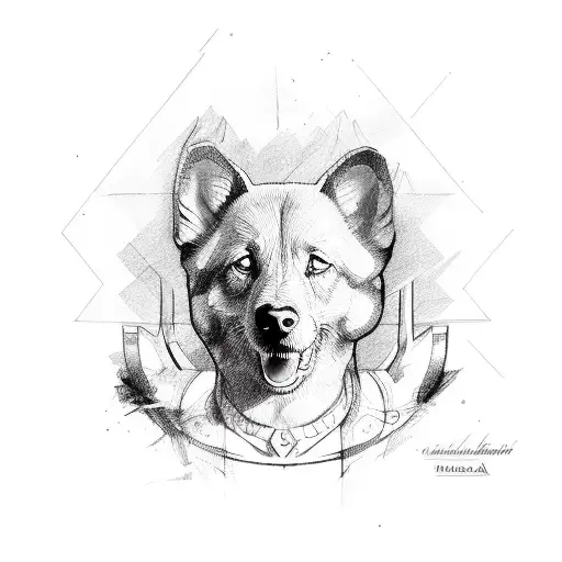 Mandela dog paw tattoo design idea