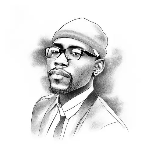 black man jazz music tattoo design idea