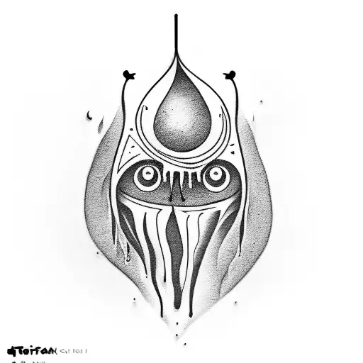 tear drop tattoo design idea