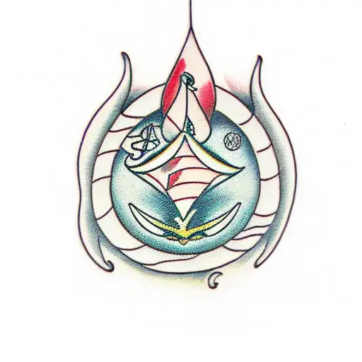 tear drop tattoo design idea