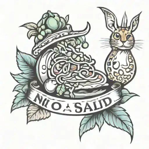 no salad no sauce tattoo design idea