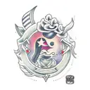 Sol com arco-íris  tattoo design idea