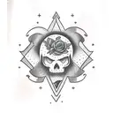 Sol com arco-íris  tattoo design idea