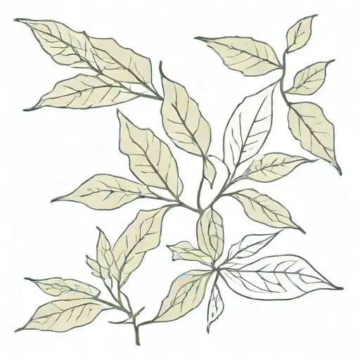 bay leaf names of people tattoo design idea