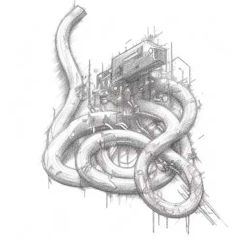 the following text "hm2c" with an ekg sinus rhythm trailing off the c at the end tattoo design idea