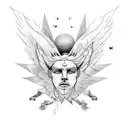 falling icarus tattoo design idea
