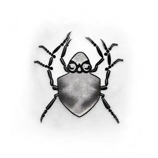 Spider tattoo on hand with number 3 on abdomen  tattoo design idea