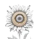 bumble bee with sunflowers  tattoo design idea