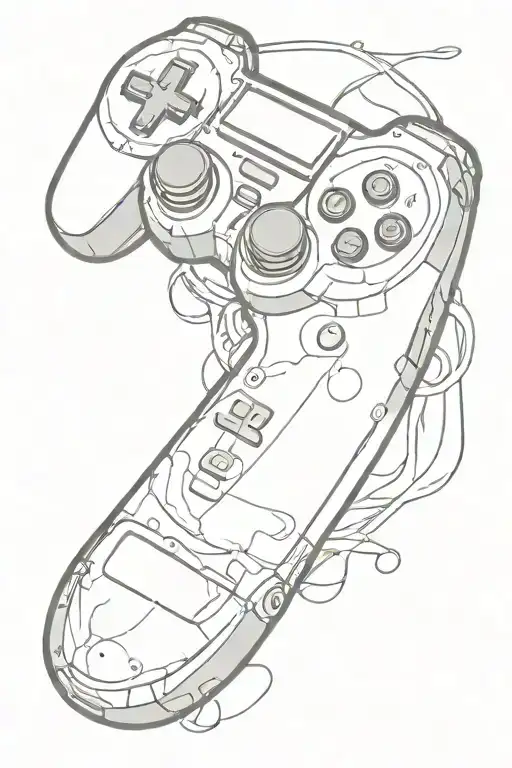 cry of fear game controller tattoo design idea