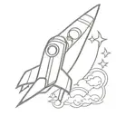 Rocket tattoo design idea