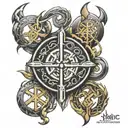 nordic runes tattoo design idea