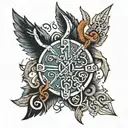 nordic runes tattoo design idea